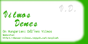 vilmos denes business card